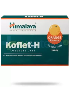 Himalaya Koflet-H Orange, smak pomarańczowy, pastylki do ssania 12 sztuk