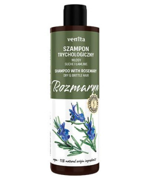 VENITA Szampon trychologiczny - Rozmaryn do włosów suchych i łamliwych, 300 ml