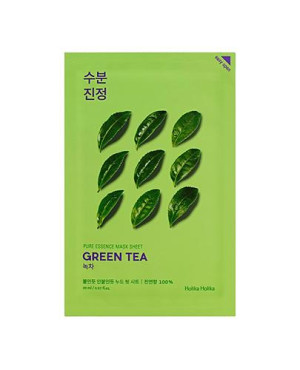 HOLIKA HOLIKA Pure Essence Mask Sheet GREEN TEA maseczka na bawełnianej płachcie, 1 sztuka