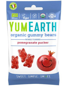 YumEarth Organic Żelki miśki owoc granatu EKO, 50 g, cena, opinie, właściwości