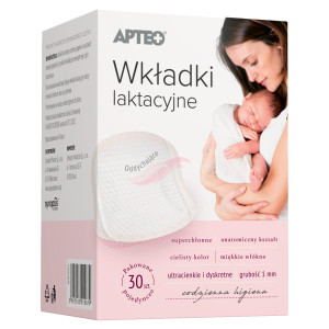 Apteo wkładki laktacyjne, 30 sztuk
