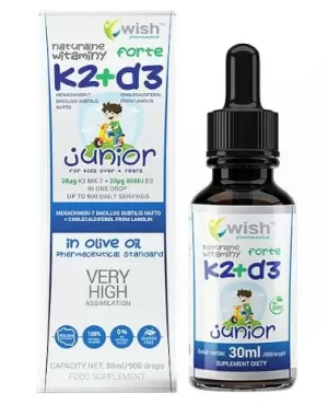 Wish Witamina K2 MK-7 + D3 Forte Junior w kroplach 30 ml