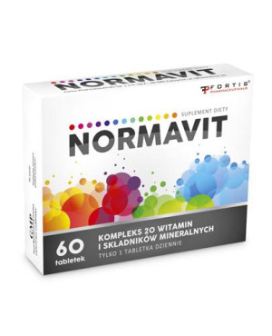 Normavit - 60 tabl. - Minerały i witaminy - cena, opinie, właściwości
