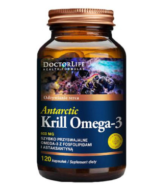 Doctor Life Antarctic Krill Omega-3 600 mg, kapsułki, 120 sztuk