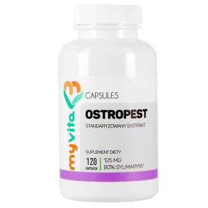 MyVita Ostropest ekstrakt 125 mg sylimaryna 80% 120 kapsułek