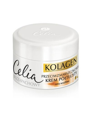 CELIA KOLAGEN Przeciwzmarszczkowy krem półtłusty z kozim mlekiem - 50 ml