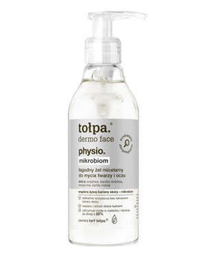 Tołpa Dermo Face Physio Mikrobiom Łagodny żel micelarny do mycia twarzy i oczu, 195 ml