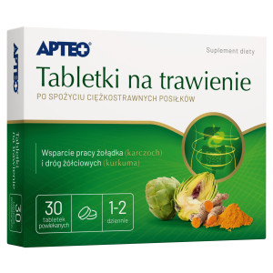 Apteo, Tabletki na trawienie, tabletki powlekane, 30 sztuk