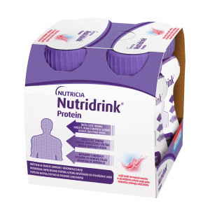 Nutridrink Protein, rześki smak czerwonych owoców, 4 x 125 ml