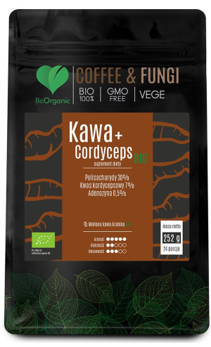BeOrganic, Kawa Arabica mielona + Cordyceps BIO, proszek, 1 sztuka