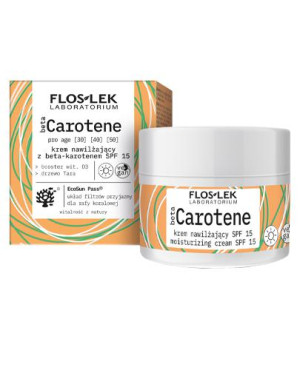 Flos-Lek betaCarotene Pro Age, krem nawilżający z beta-karotenem na dzień SPF 15, 50 ml