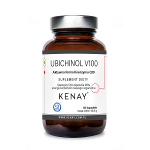 Kenay, Ubichinol V100, aktywna forma Koenzymu Q10, kapsułki, 60 sztuk