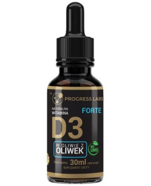 Progress Labs Naturalna Witamina D3 Forte - 30 ml - cena, opinie, składniki
