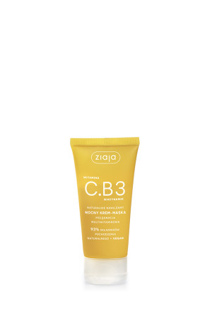 Ziaja Witamina C.B3 Niacynamid Naturalnie Nawilżamy Nocny Krem-Maska do twarzy, 50 ml