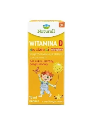 Naturell ,Witamina D dla dzieci w kroplach, 15 ml