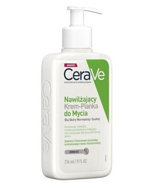 CeraVe, nawilżający krem-pianka do mycia, 236 ml