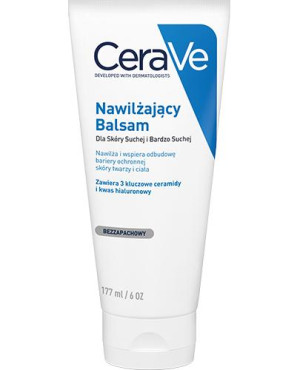 CeraVe, nawilżający balsam z ceramidami dla skóry suchej i bardzo suchej, 177 ml