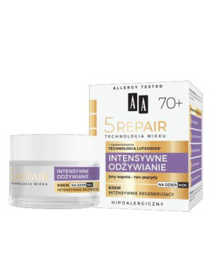 AA TECHNOLOGIA WIEKU 5REPAIR 70+ Krem na dzień i na noc intensywnie regenerujący, 50 ml
