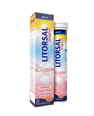 Litorsal Zdrovit Grejpfrut, tabletki musujące, 24 sztuk