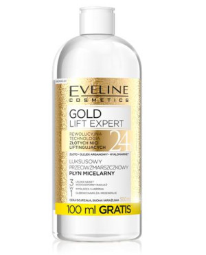 EVELINE COSMETICS GOLD LIFT EXPERT Luksusowy przeciwzmarszczkowy płyn micelarny 3w1 - 500 ml