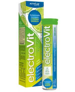 Activlab Pharma ElectroVit o smaku limonki, tabletki musujące, 20 sztuk