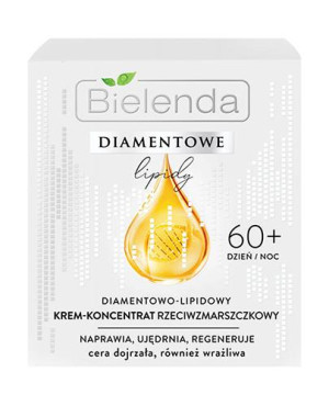 Bielenda Diamentowe Lipidy, Krem-Koncentrat przeciwzmarszczkowy 60+ dzień/noc, 50 ml