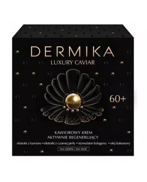 Dermika Luxury Caviar Kawiorowy Krem aktywnie odbudowujący regenerujący na dzień i na noc 60+, 50 ml