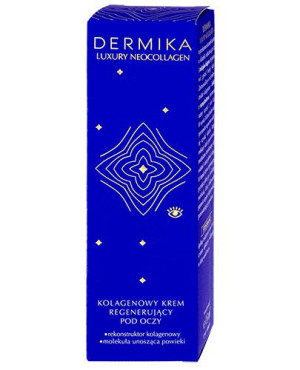 Dermika Luxury Neocollagen, kolagenowy krem regenerujący pod oczy, 15 ml