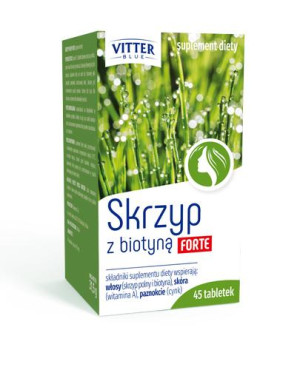 Vitter Blue, Skrzyp z biotyną Forte, tabletki, 45 sztuk