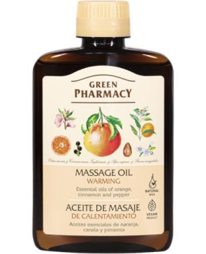 Green Pharmacy Olejek do masażu rozgrzewający pomarańcza cynamon czarny pieprz, 200 ml