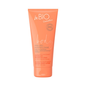 BeBio Hyaluro BIOnawilżanie Naturalny Balsam do ciała intensywnie nawilżający Mango + Słodka pomarańcza, 200 ml