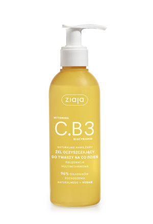 Ziaja Witamina C.B3 Niacynamid Naturalnie Nawilżamy Żel oczyszczający do twarzy, 190 ml