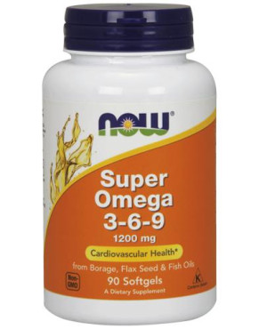 NOW FOODS Super Omega 3-6-9 1200 mg - 90 kaps.
