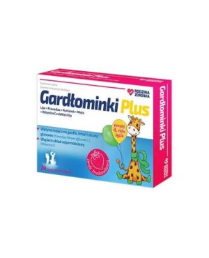 Rodzina Zdrowia, Gardłominki Plus, pastylki do ssania, 24 sztuki