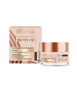 Bielenda Ujędrniające Peptydy, Krem ujędrniająco-odbudowujący przeciwzmarszczkowy 70+ dzień/noc, 50 ml