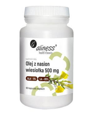 Aliness, Olej z nasion wiesiołka 9%/85%, 500 mg, kapsułki, 90 sztuk