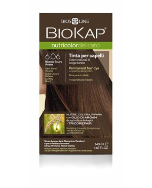 BioKap Nutricolor Delicato, Farba do włosów 6.06 Ciemny Blond, 140 ml