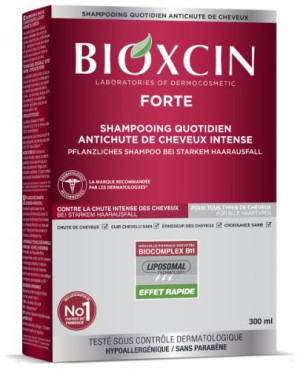 Bioxcin Forte, Szampon przeciw intensywnemu wypadaniu włosów ziołowy, 300 ml