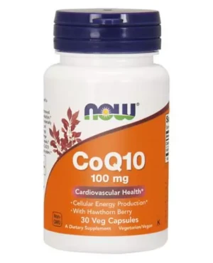 NOW Foods CoQ10 100 mg (koenzym Q10 z głogiem) 30 kapsułek