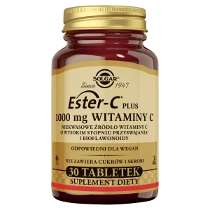 Solgar Ester-C Plus 1000 mg Witaminy C, tabletki, 30 sztuk