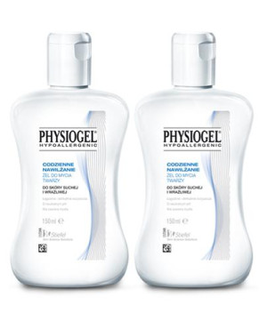Physiogel Żel do mycia twarzy do skóry suchej i wrażliwej, 2 x 150 ml