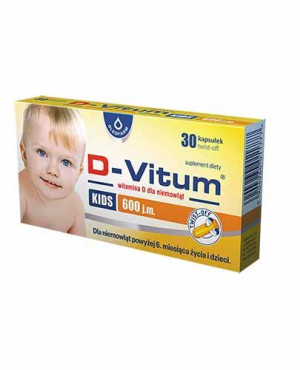 OLEOFARM D-Vitum KIDS 600 j.m., 30 kapsułek