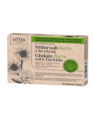 VITTER HERBS Miłorząb forte z lecytyną, 30 tabletek