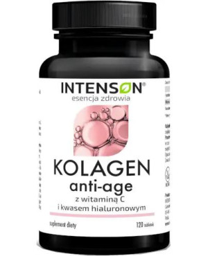 Intenson Kolagen ANTI-AGE + kwas hialuronowy + witamina C, tabletki, 120 sztuk