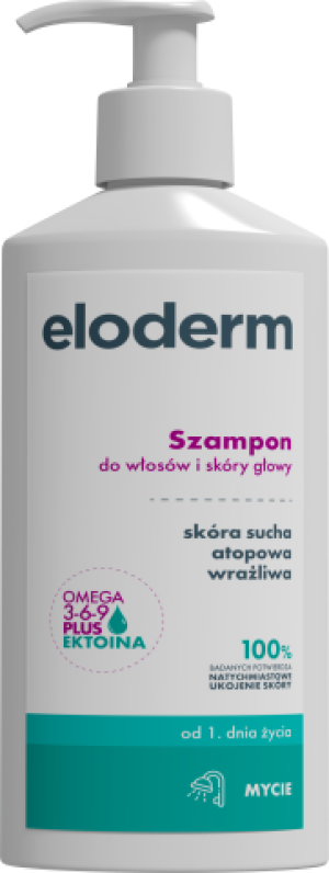 Eloderm, szampon do włosów i skóry głowy, 300 ml