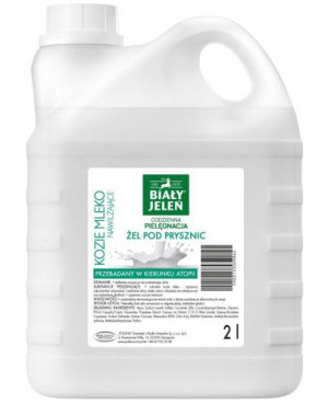 Biały Jeleń, Żel pod prysznic Kozie mleko, zapas, 2 l