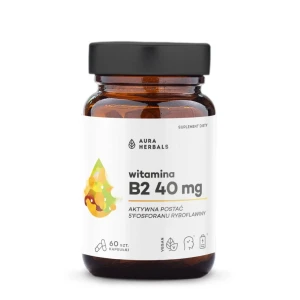 Aura Herbals Witamina B2 R-5-P 40 mg, ryboflawina, kapsułki, 60 sztuk