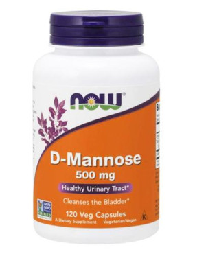 Now Foods D-Mannose, 500 mg, kapsułki, 120 sztuk