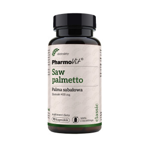 PharmoVit Saw palmetto Palma sabałowa 400 mg, kapsułki, 90 sztuk
