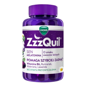 Vicks, ZzzQuil Natura o smaku owoców leśnych, żelki, 60 sztuk